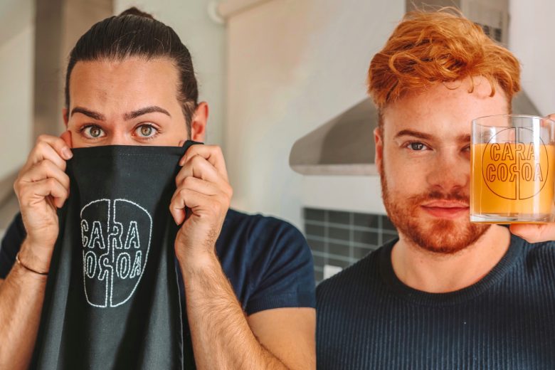 caneca e avental cara coroa